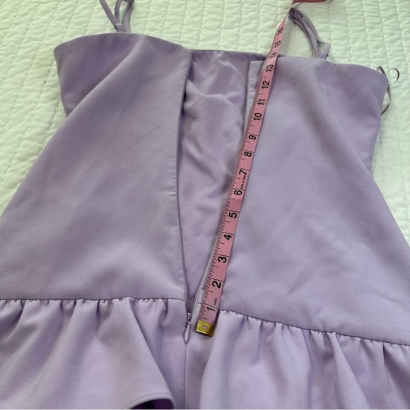 Likely Amica Tiered In Orchid Bloom Lavender Ruffle Detail on the Hem Mini Dress - Picture 12 of 12